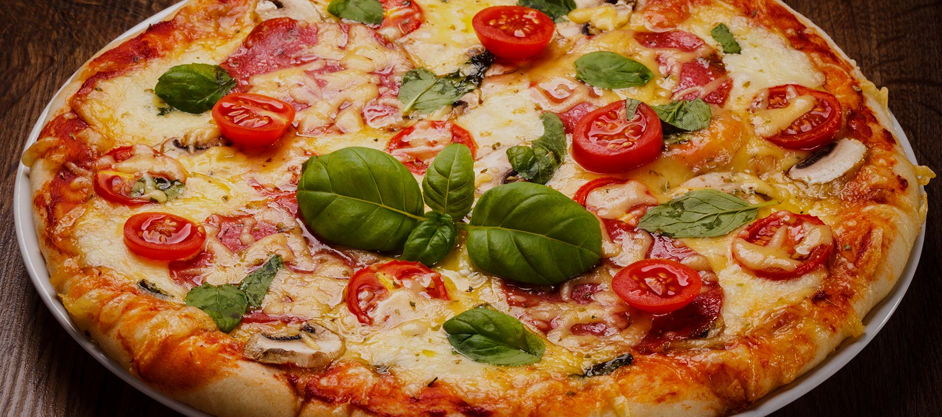 Pizza on Table After Ordering Pizza Online in Cooper City